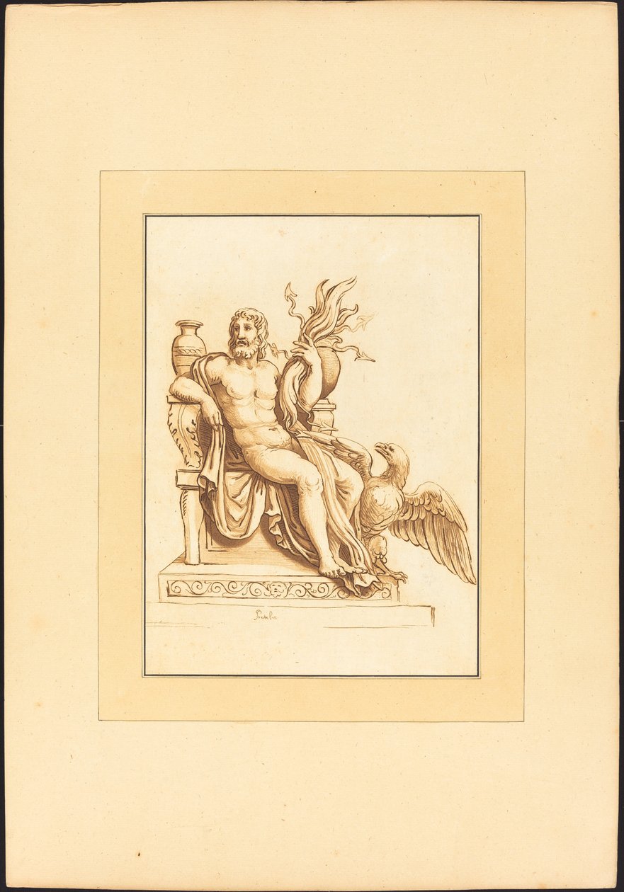 Jupiter by Maria Catharina Prestel after Giulio Romano