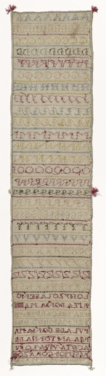 Sampler, c. 1830 by Maria Del Carmen Fernandez