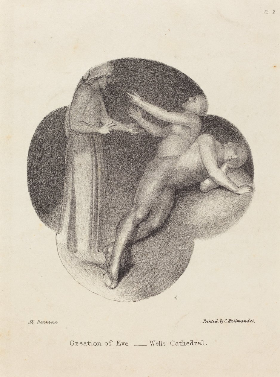 Creation of Eve, from Wells Cathedral by Maria Denman after John Flaxman