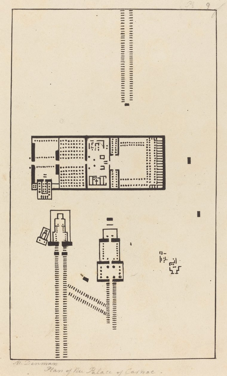 Plan of the Palace of Carnac by Maria Denman after John Flaxman