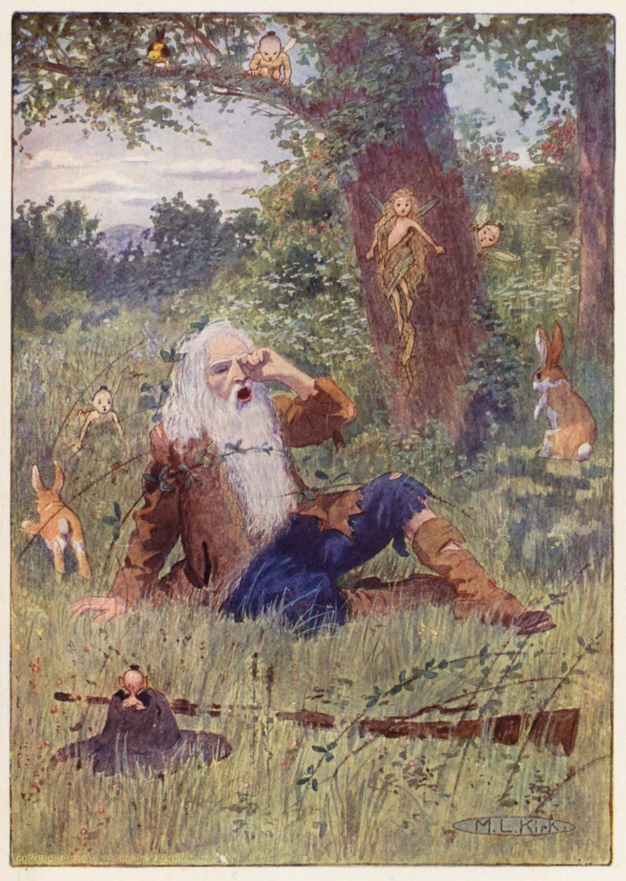 Illustration for the Story of Rip Van Winkle by Maria Louise Kirk