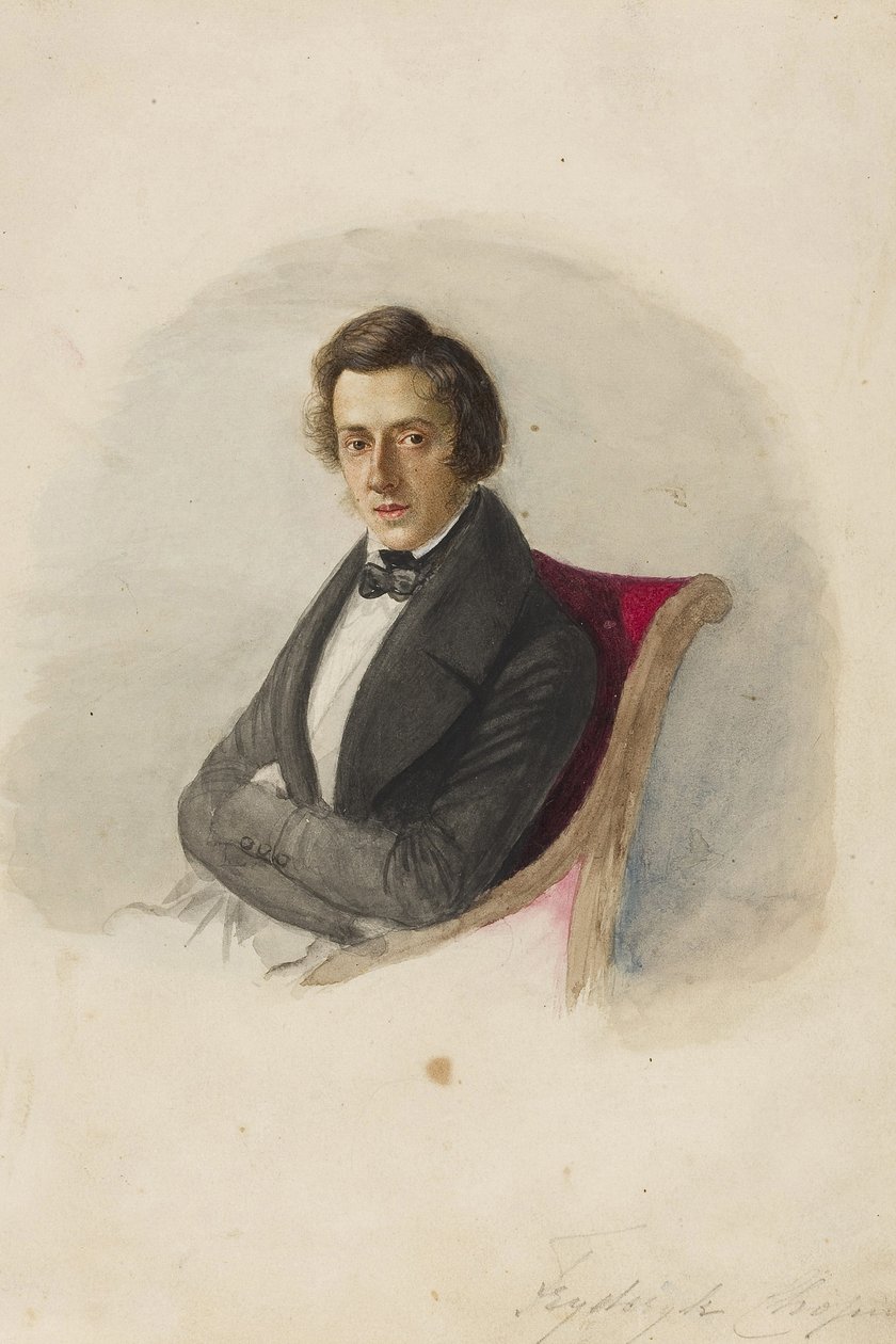 Portrait of Frederic Chopin by Maria Wodzinska