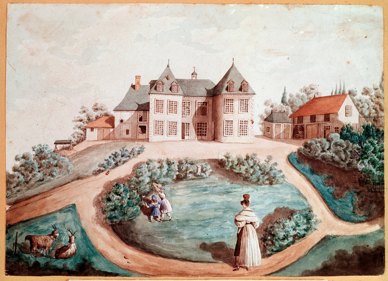 A Castle in Touraine by Maria du (attr. to) Fresnay