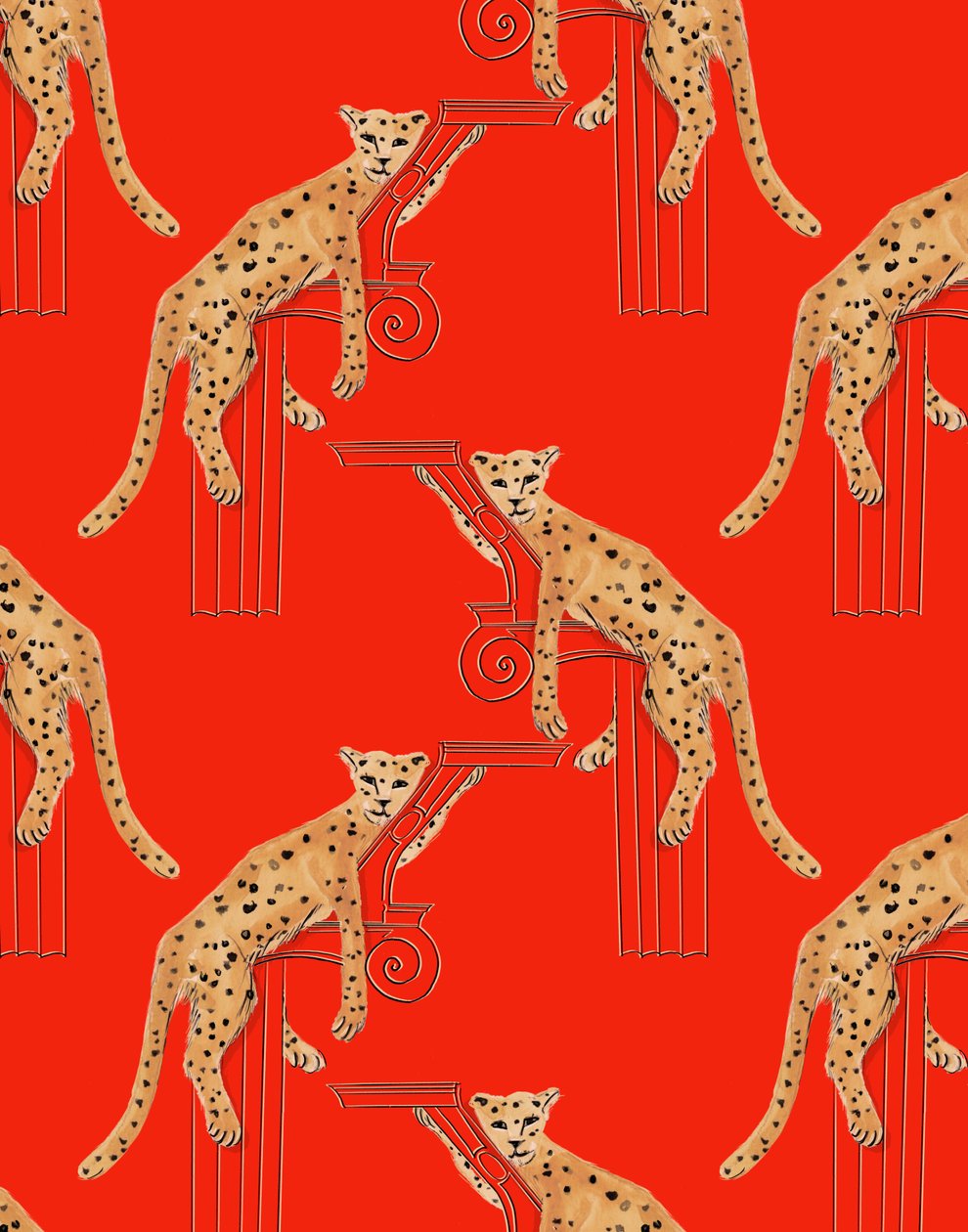 Lounging Leopards, 2020 by Marianna Kulukundis