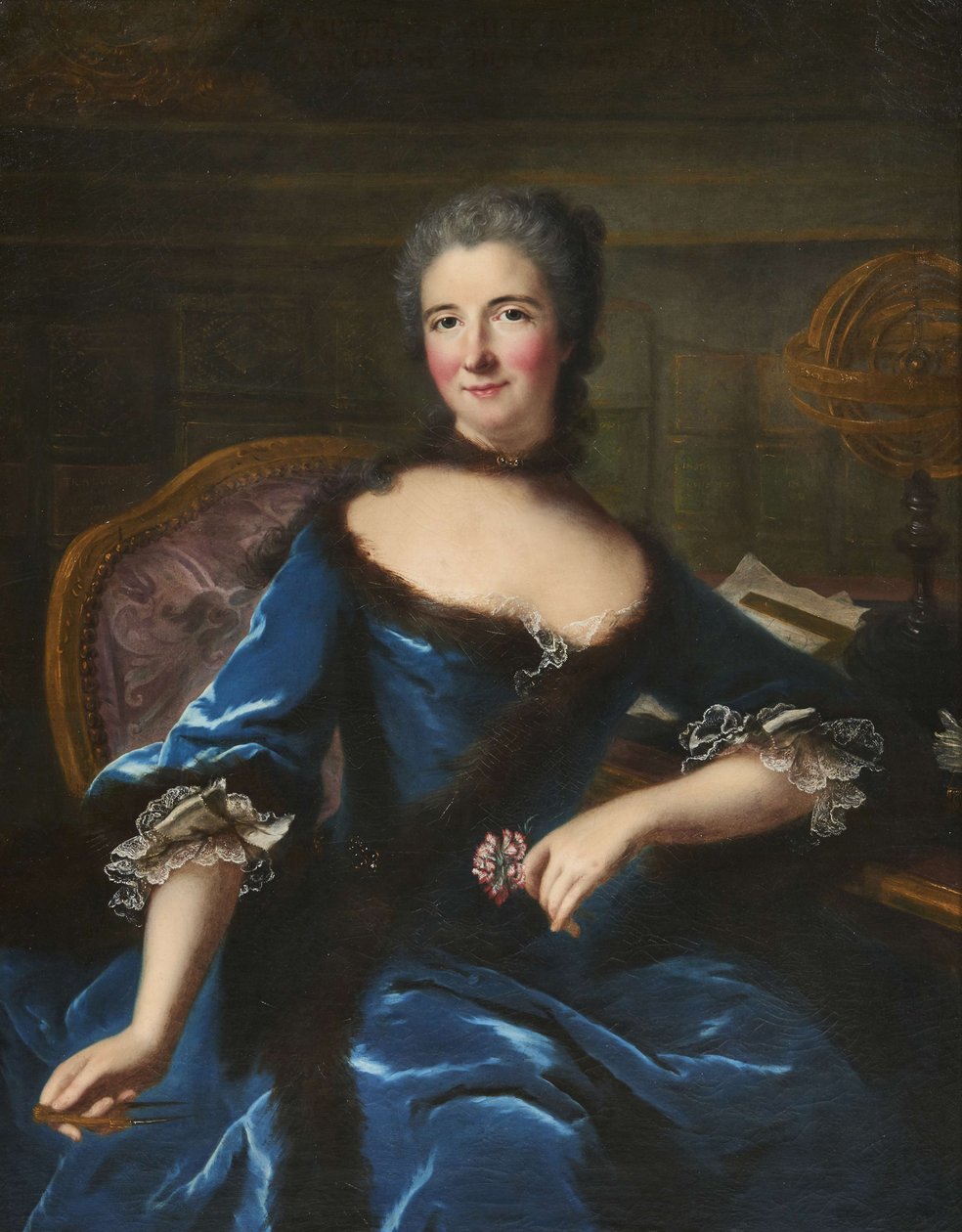 Portrait of Gabrielle Émilie Le Tonnelier de Breteuil, Marquise du Châtelet (ca 1748) by Marianne Loir