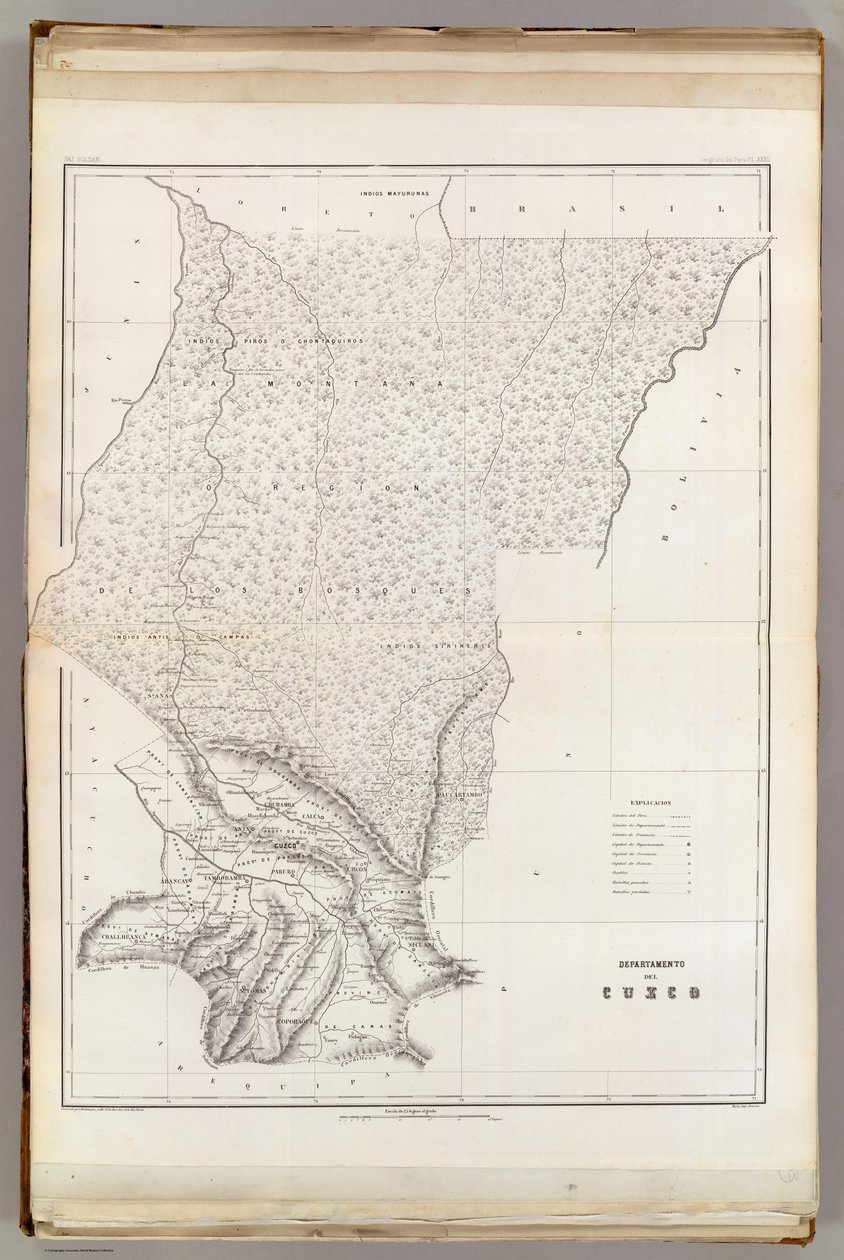 Map of Cuzco by Mariano Felipe Paz Soldan