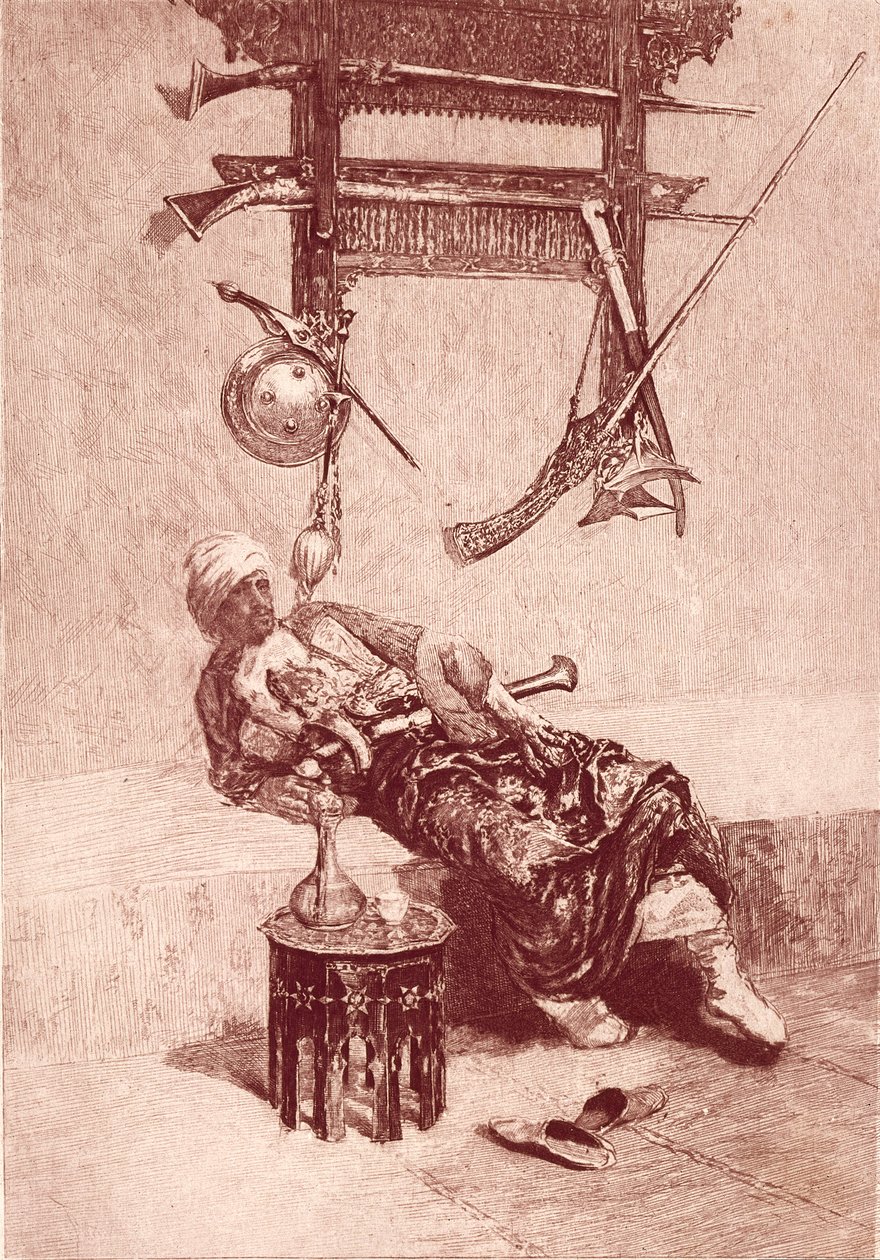Moor of Tangier (engraving) by Mariano (after) Fortuny