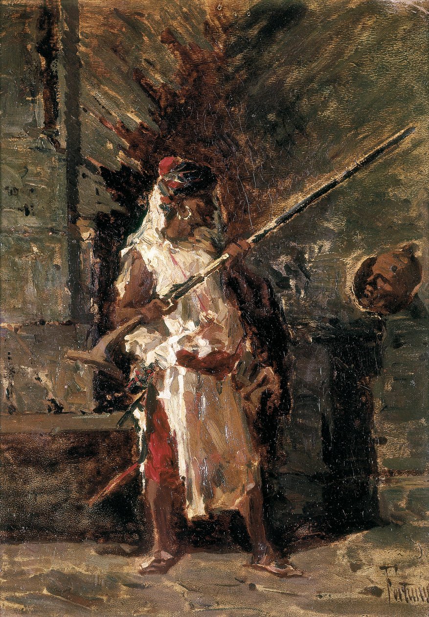 Askari (soldier of the colonial armed forces of East Africa) by Mariano Fortuny y Marsal