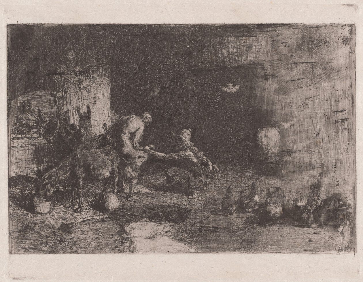 Shoeing a Mule in Morocco by Marià Fortuny