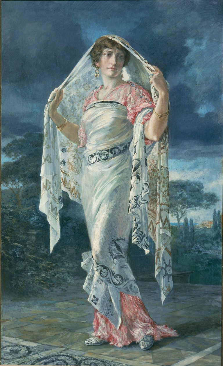Portrait of Henriette Fortuny in Costume of Pompeii by Mariano Fortuny y Madrazo