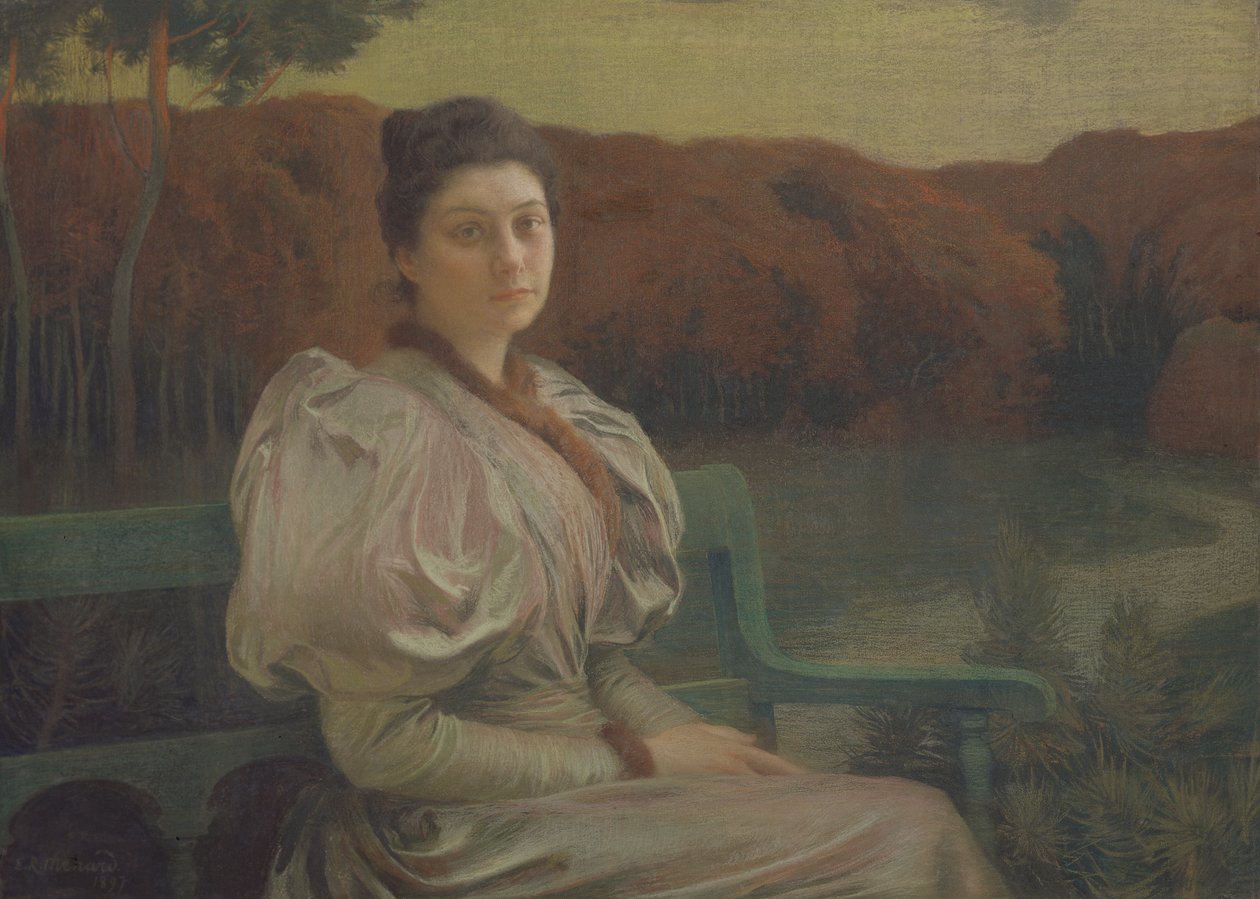 Portrait of Louise Galtier-Boissiere, 1897 by Marie Auguste Emile Rene Menard