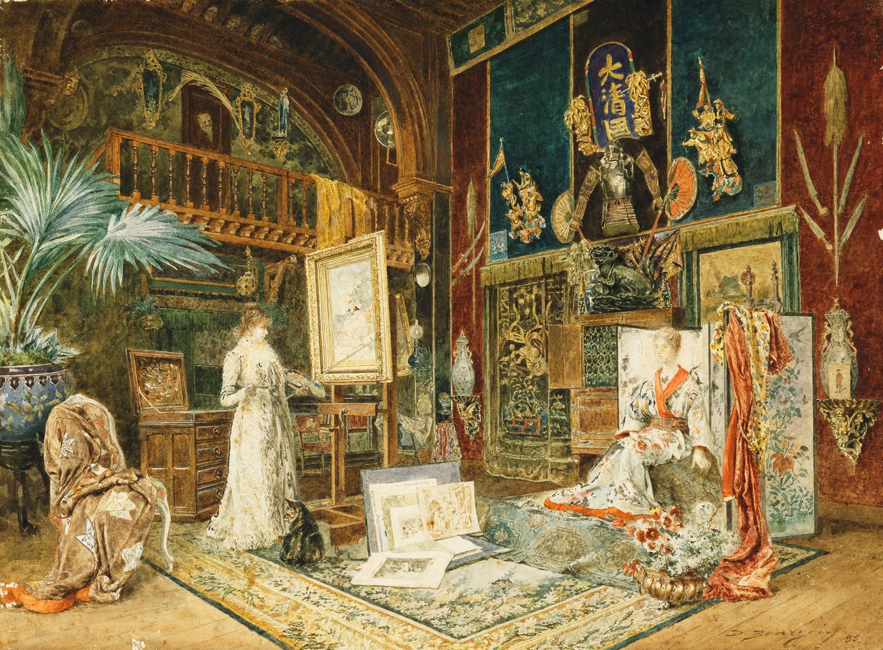 The Studio of Sarah Bernhard, 1885 by Marie Desire Bourgoin
