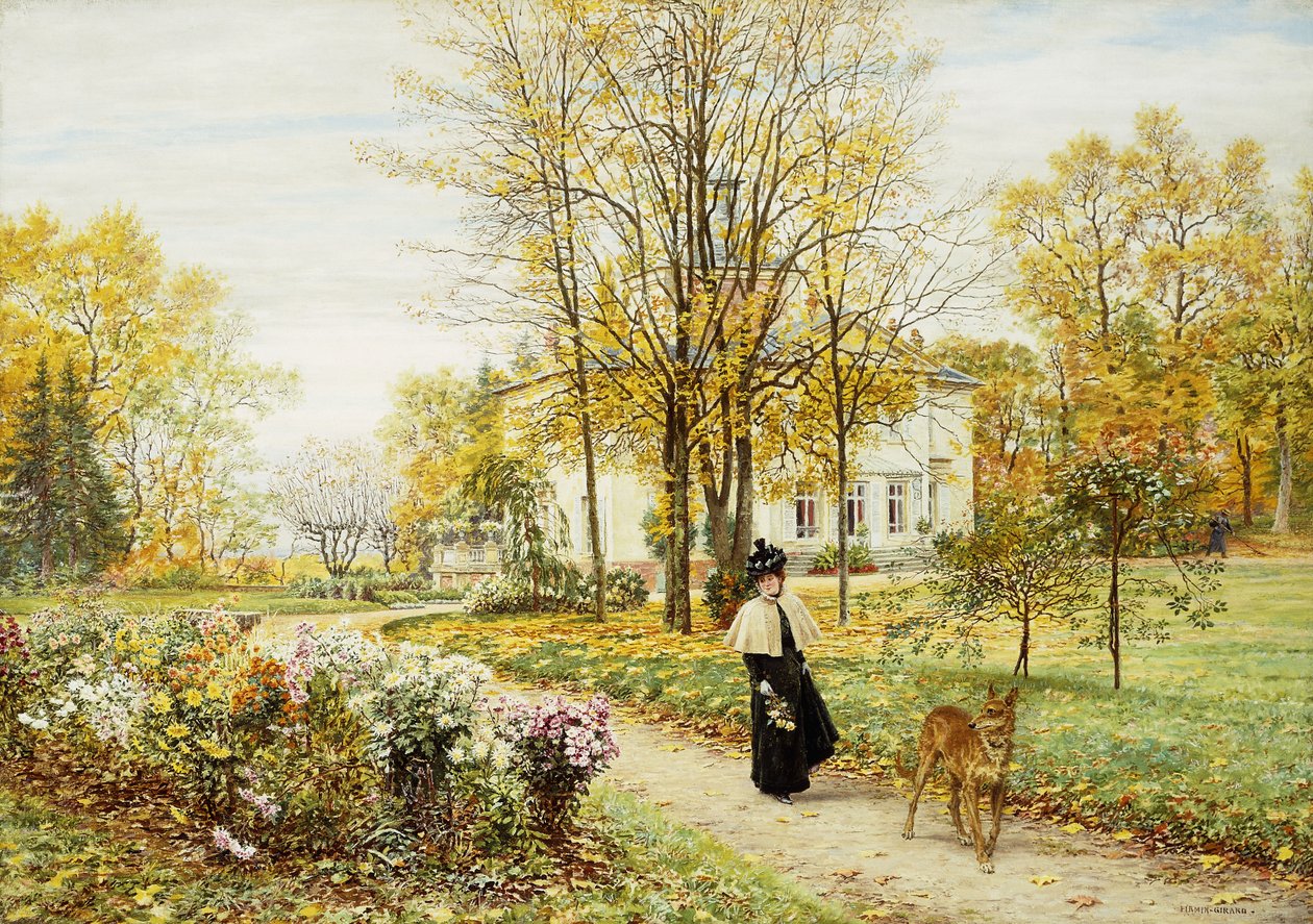 Promenade on an Autumn Day by Marie Francois Firmin Girard