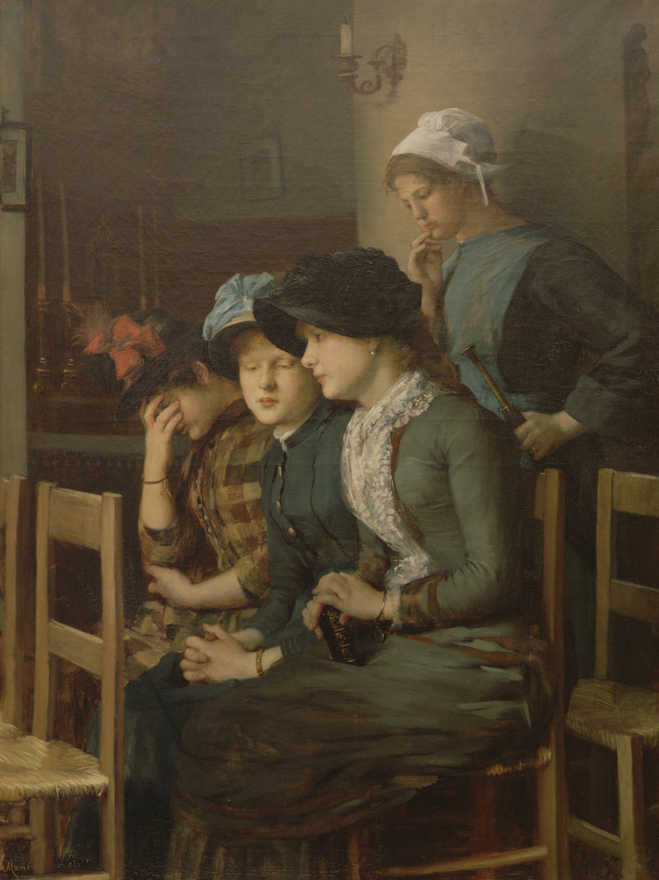 Young girl with geese by Marie Mrs Dujardin Beaumetz Petiet