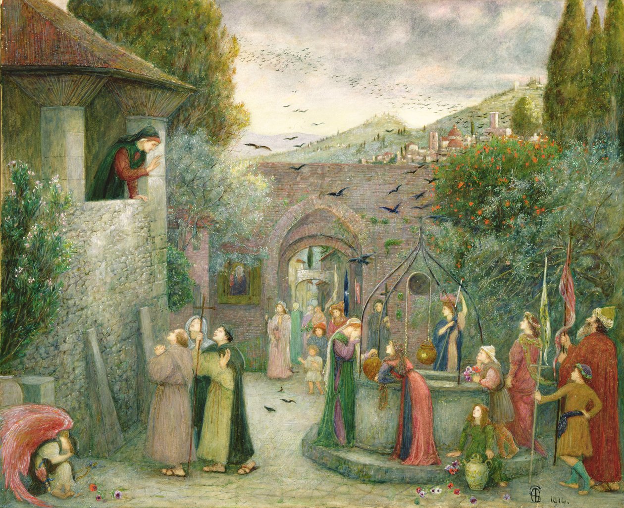 The Pilgrim Folk by Marie Spartali Stillman
