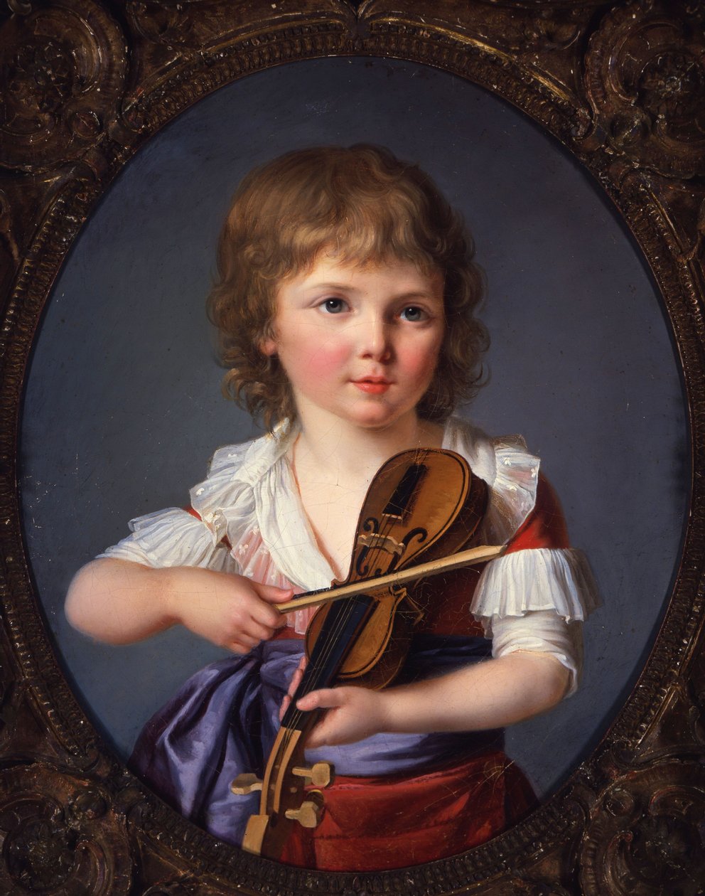 Master Henri Gabiou Playing the Violin by Marie Victoire Lemoine