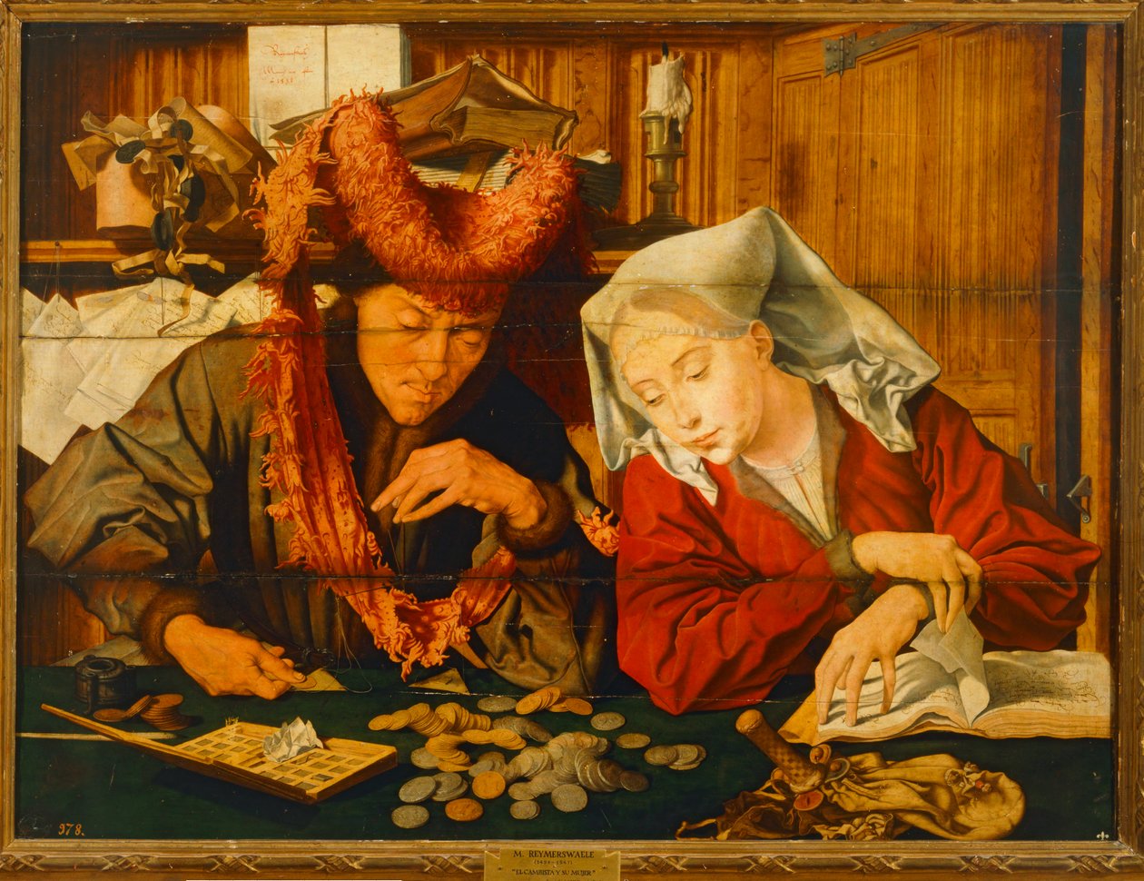 The Money Changer and His Wife by Marinus van Reymerswaele