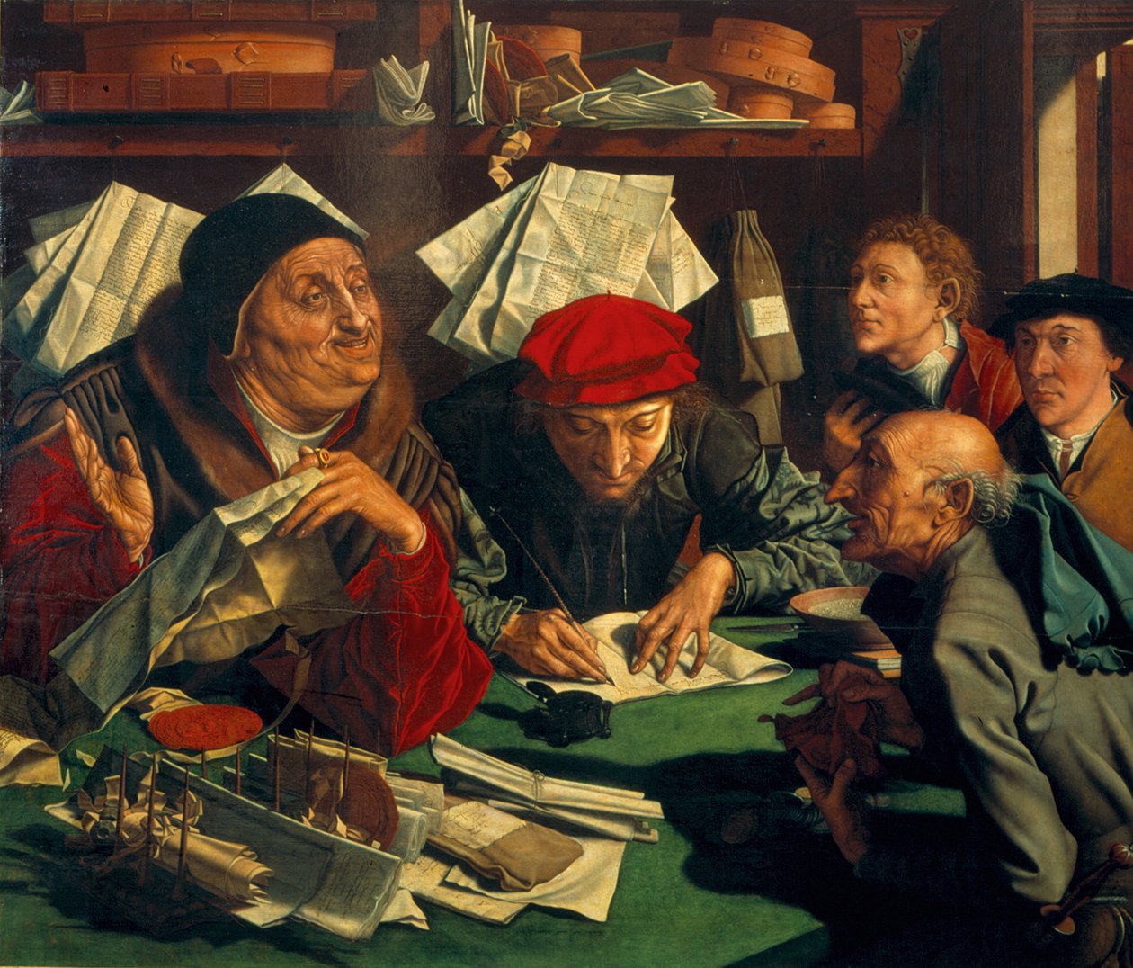 The Lawyers Office by Marinus van Roejmerswaelen