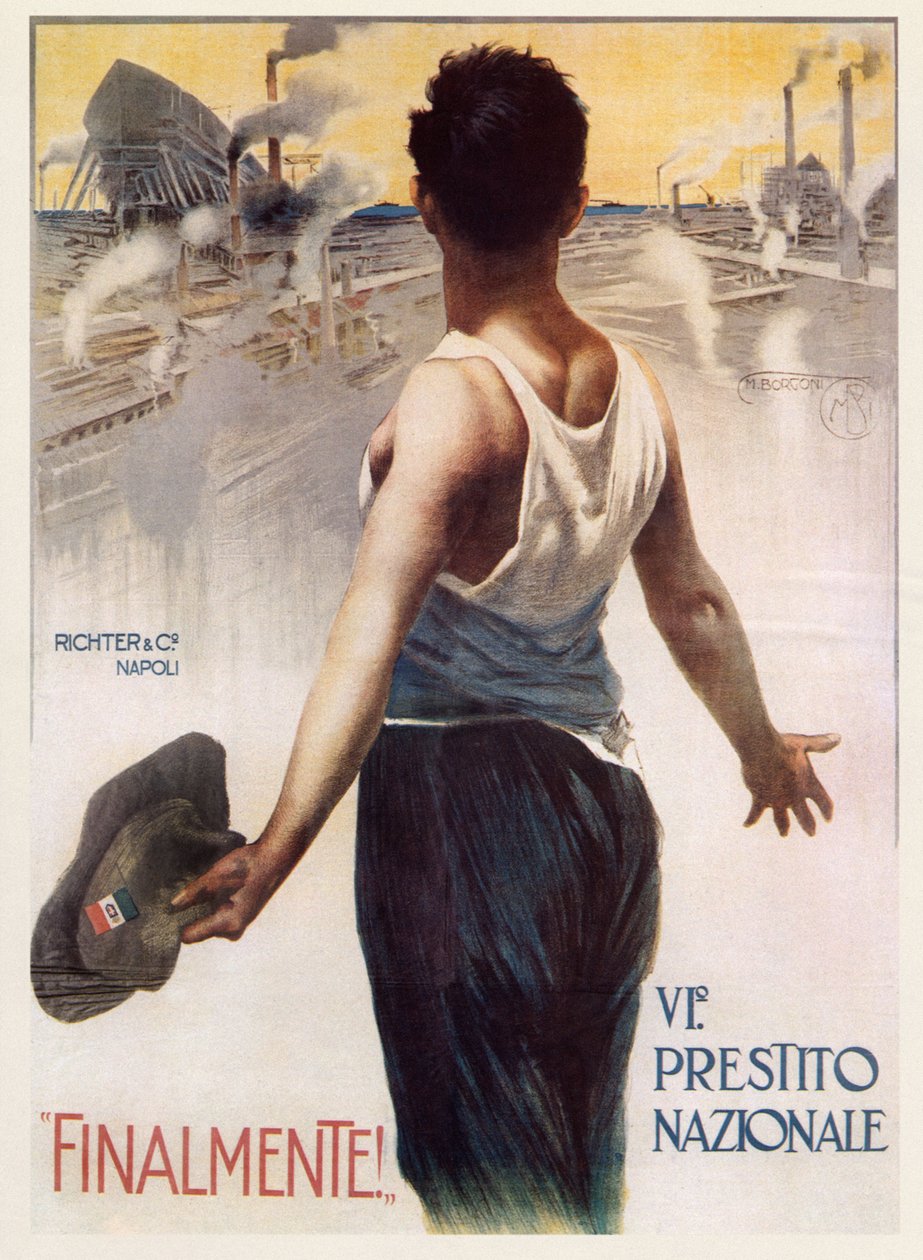 Finally! Illustration About the National Loan by Mario Borgoni