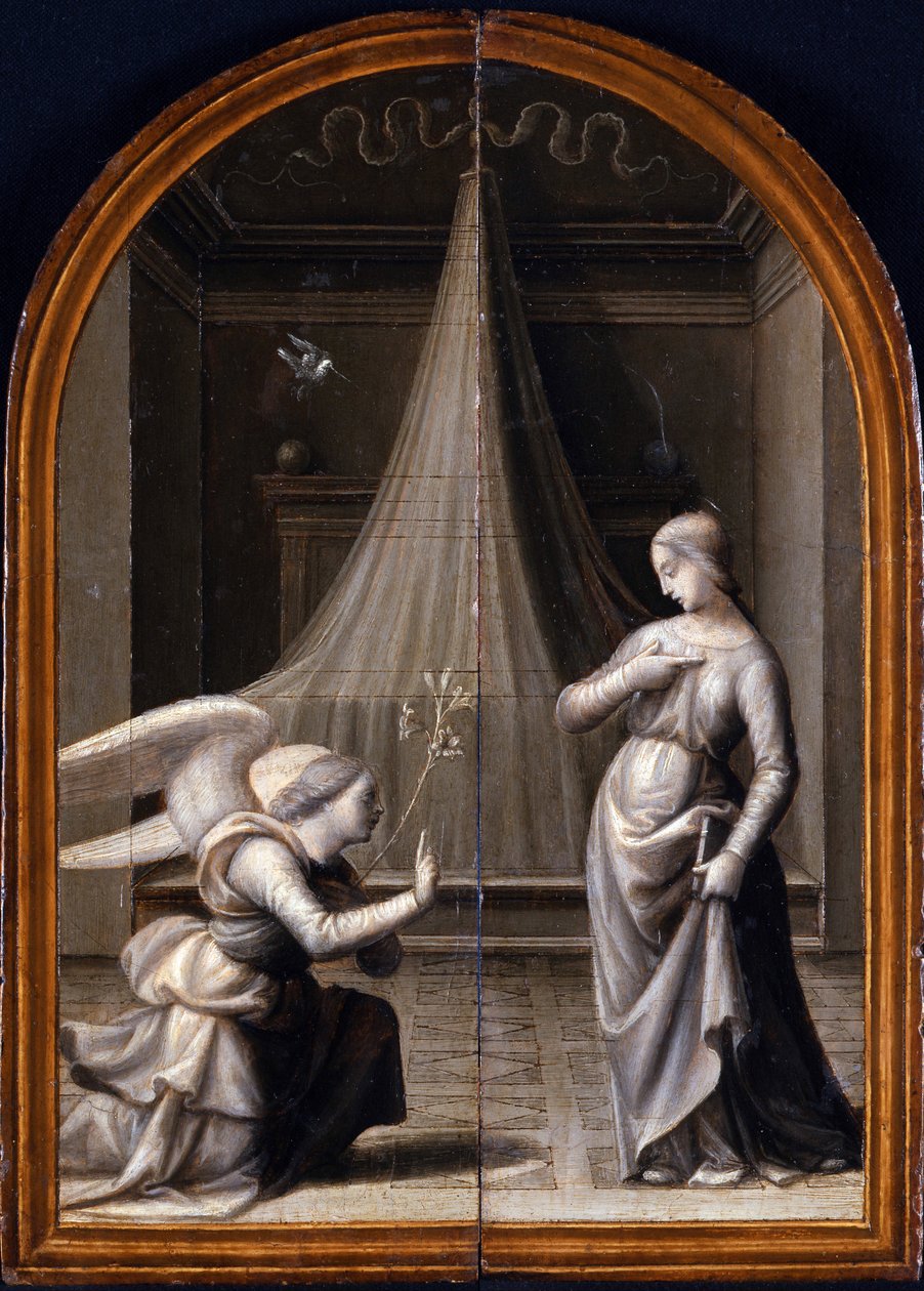 The Annunciation (Triptych, Reverse) by Mariotto Albertinelli