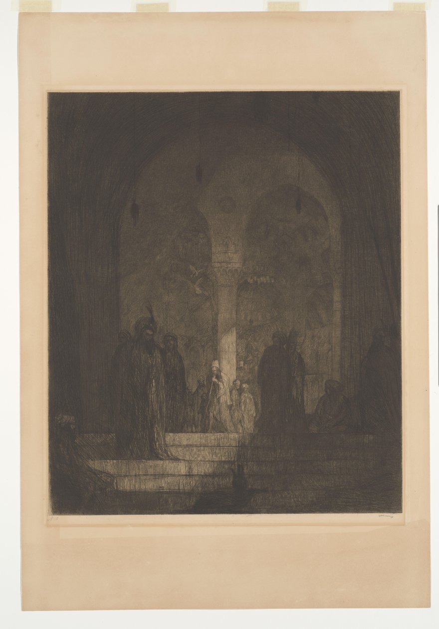 Entrance Hall of a Mosque by Marius Bauer (signed by artist)