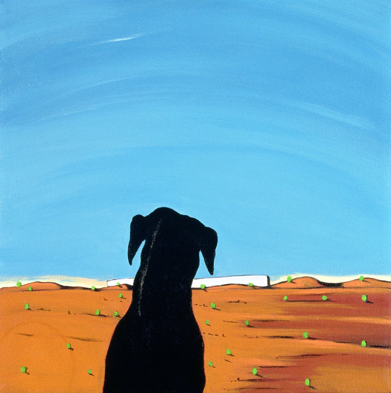 Black Dog in Chestertown by Marjorie Weiss