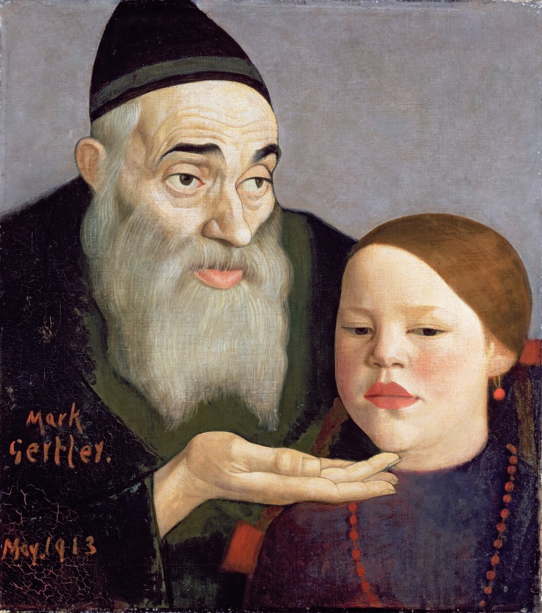 The Rabbi and his Grandchild, 1913 by Mark Gertler