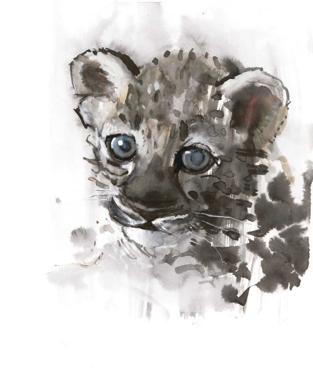 Blue Eyes (Arabian Leopard Cub), 2008 by Mark Adlington