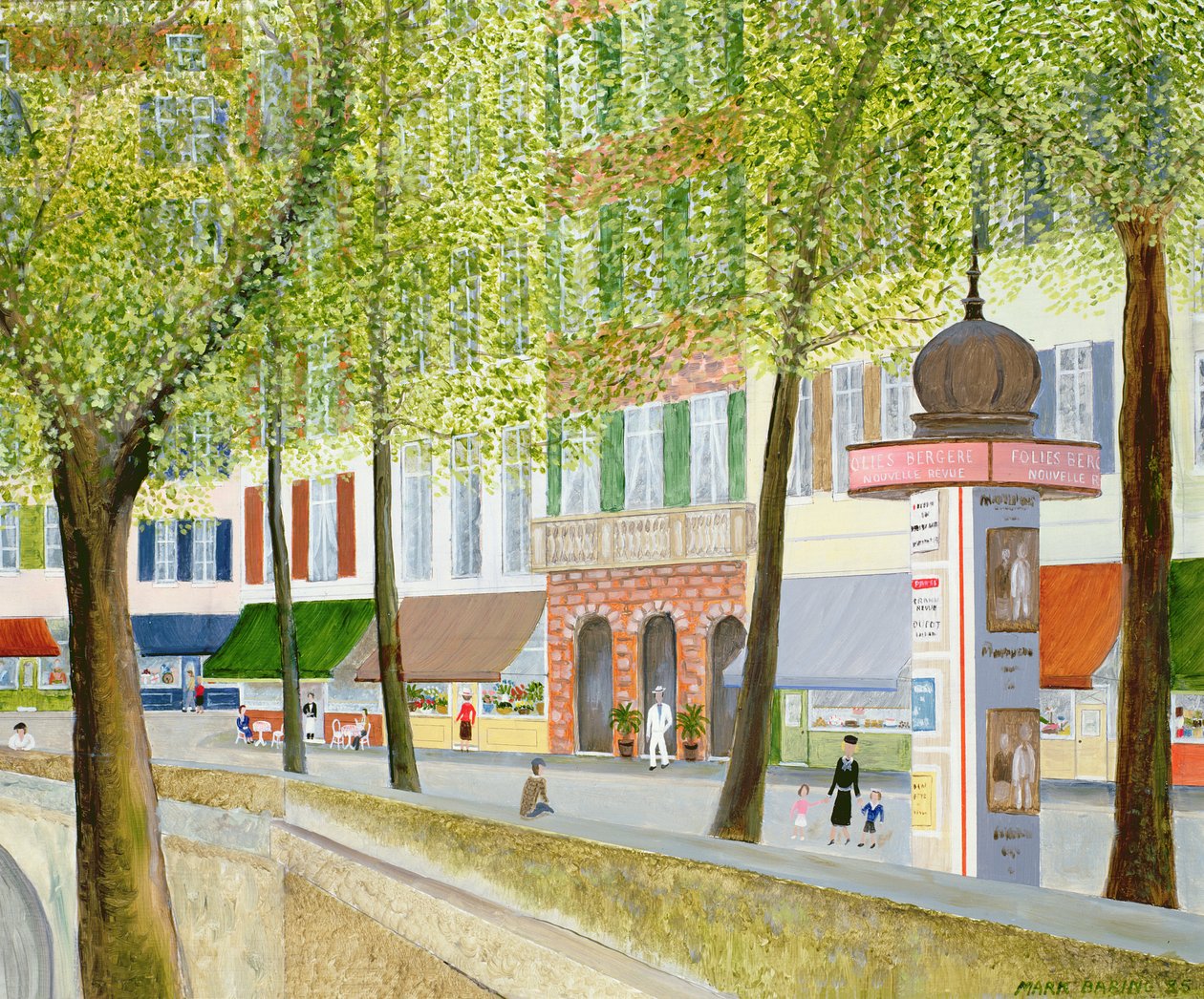 Paris Scene by Mark Baring: Highest-quality art reproduction