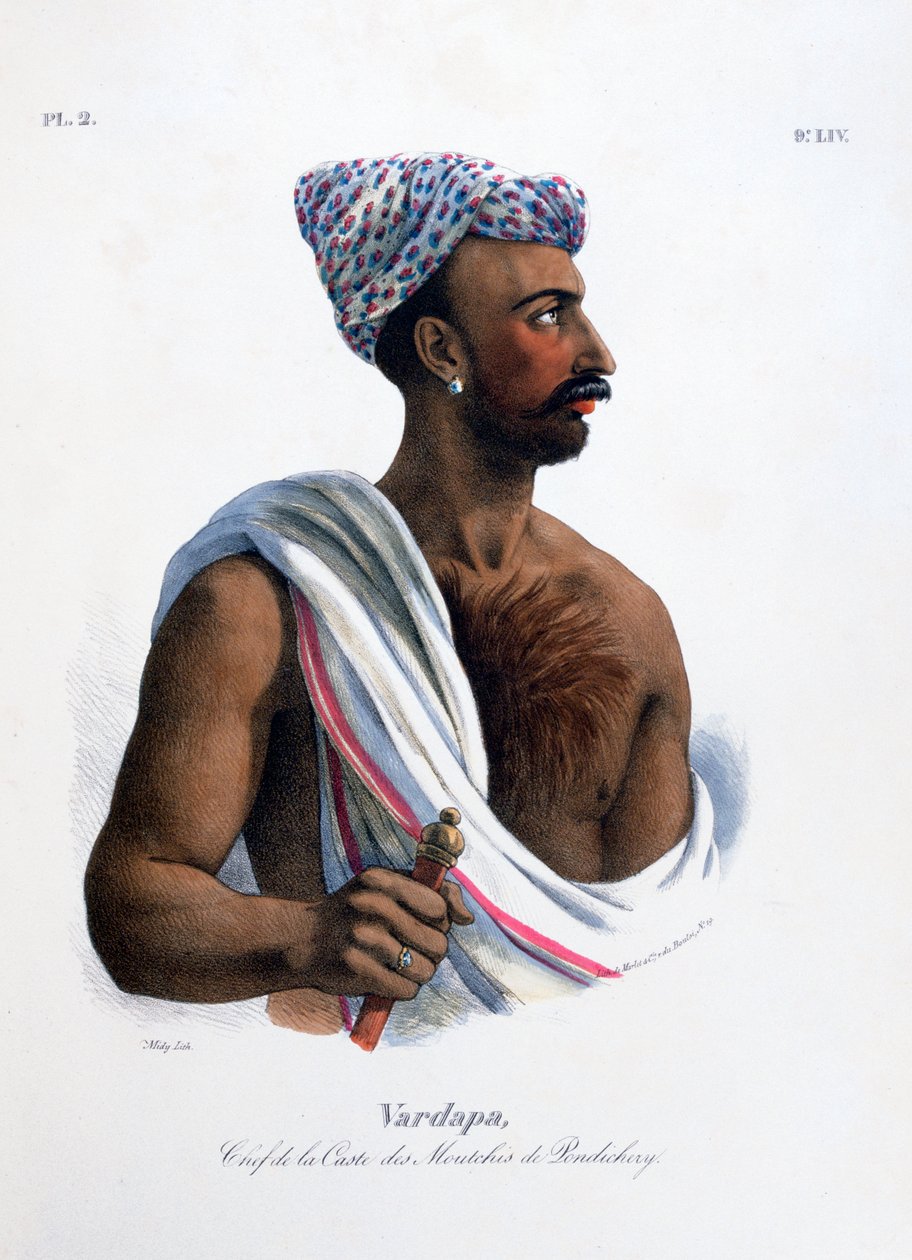 Chief of the Caste in Pondicherry Puducherry, India by Marlet et Cie