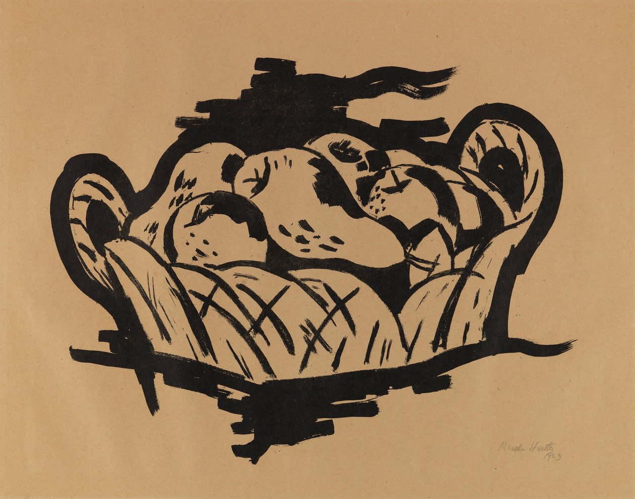Pear in Basket by Marsden Hartley