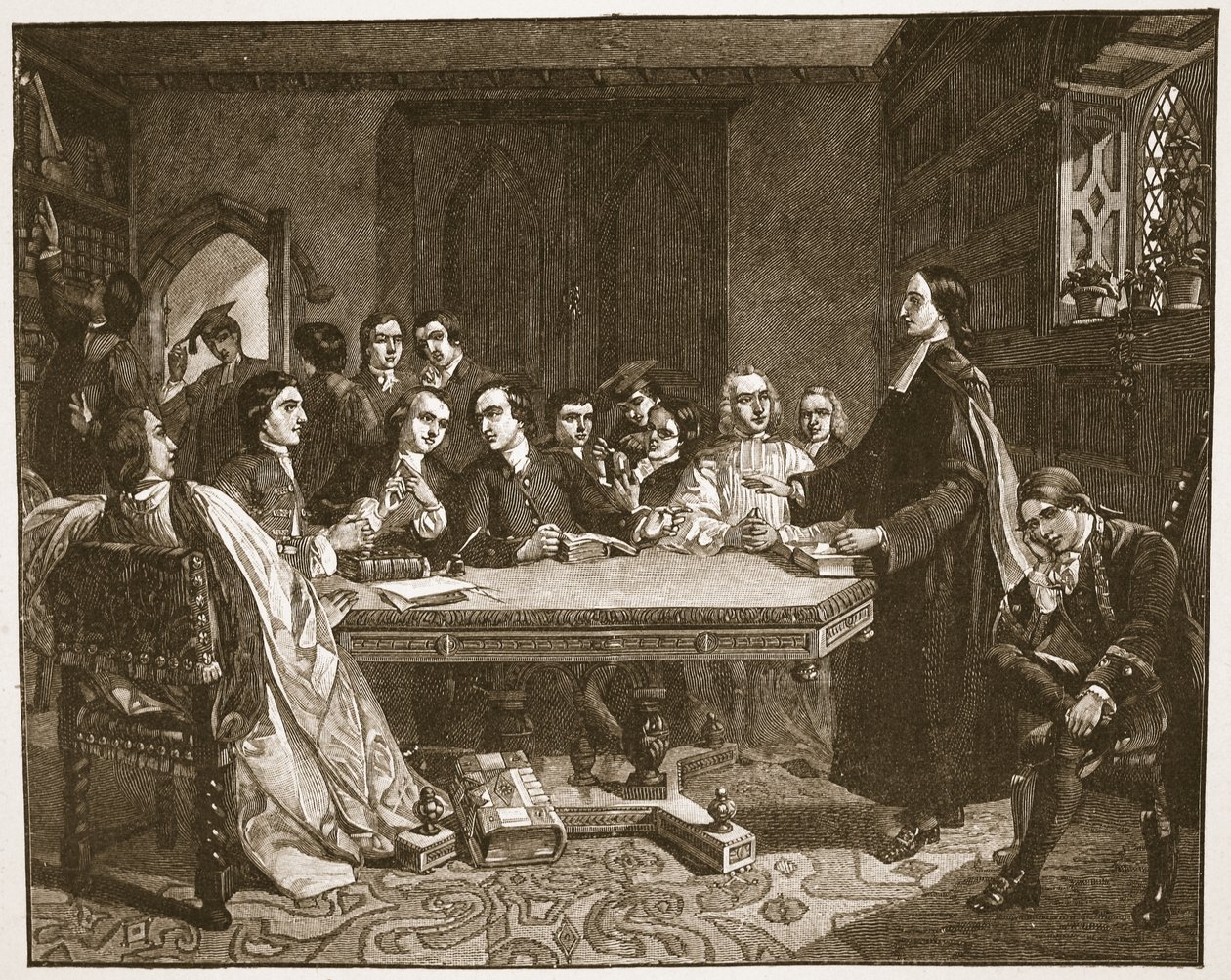 John Wesley and his friends at Oxford, illustration from 