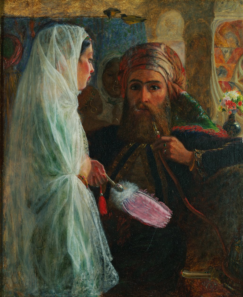 The Hookah Smoker by Marshall Claxton