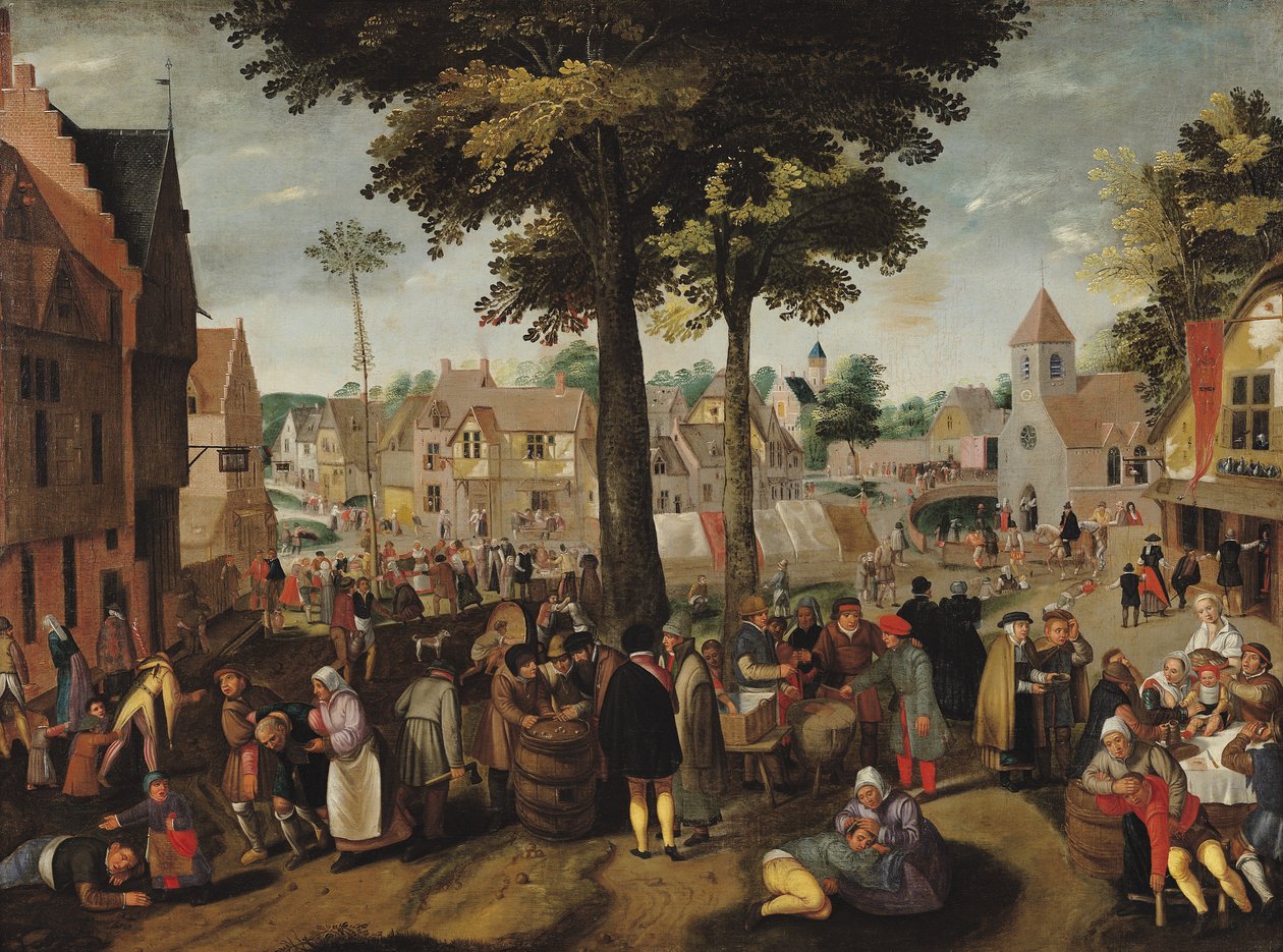 The Flemish Fair by Marten van Cleve