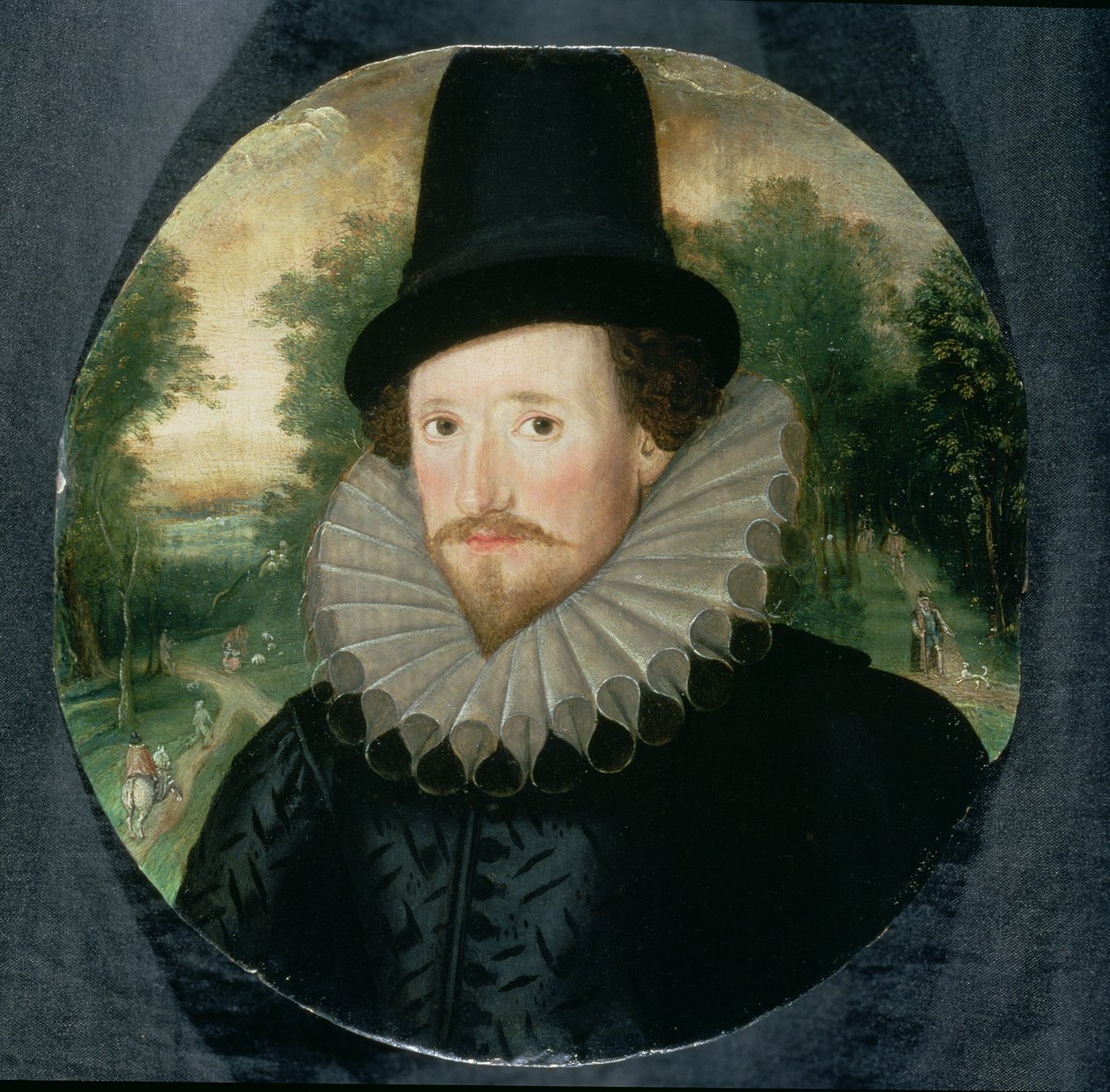 Portrait of a man in a hat by Marten Valckenborch  the van Elder