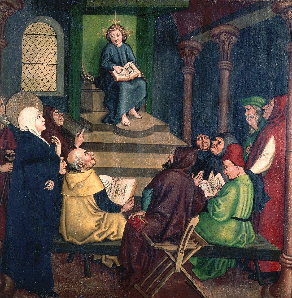 Jesus with the Doctors, from the Altarpiece of the Dominicans, c.1470-80 by Martin Schongauer
