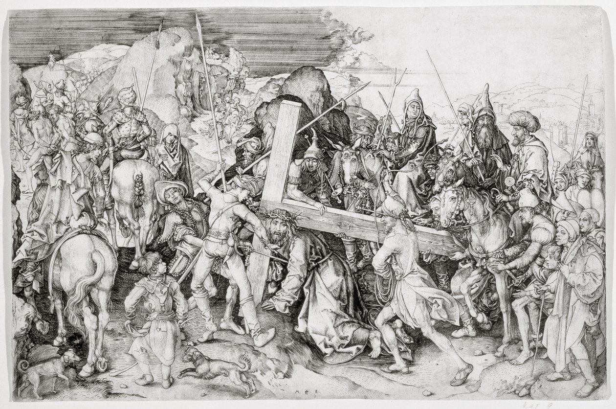 The Great Bearing of the Cross, c.1474 by Martin Schongauer