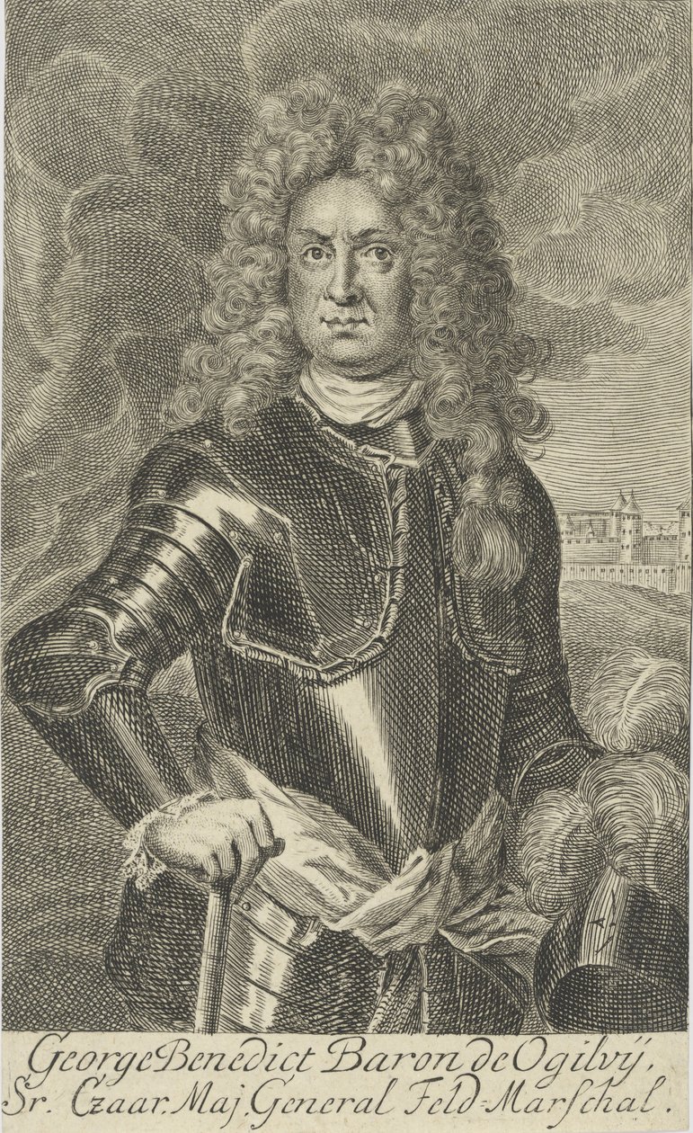 Georg Benedikt Freiherr von Ogilvy, Baron Ogilvy de Muirtown 1651-1710, 1705 by Martin Bernigeroth