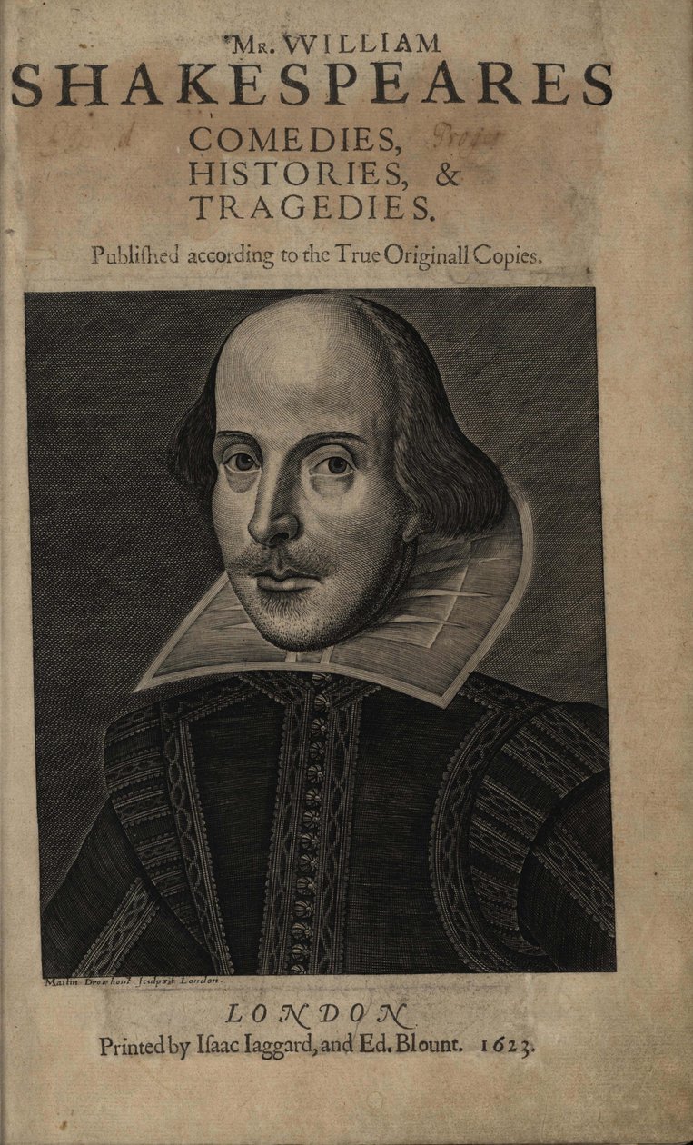 Title page of the First Shakespeare