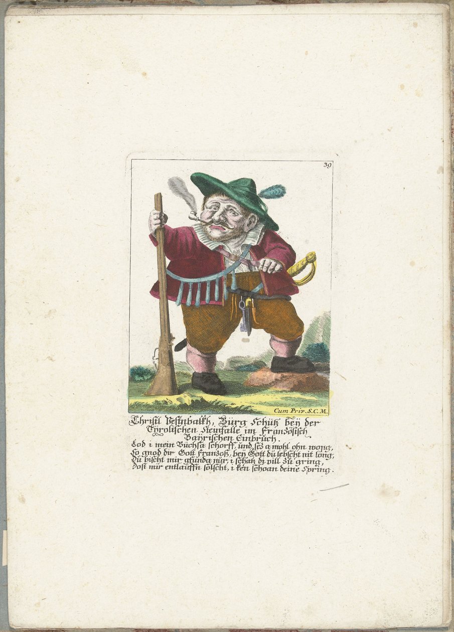 The Dwarf Christl Vestnbalkh, ca. 1710 by Martin Engelbrecht (attributed to)
