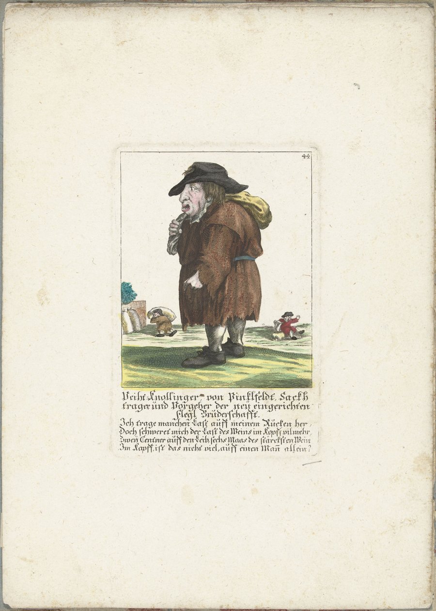 The Dwarf Veith Knollinger von Pinklfeldt, ca. 1710 by Martin Engelbrecht (attributed to)