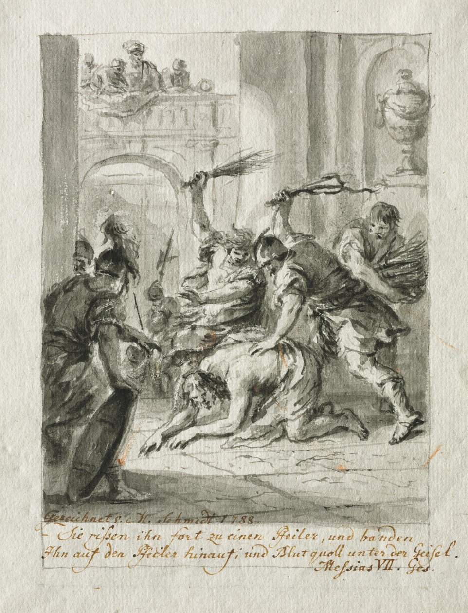 The Flagellation by Martin Johann Schmidt: Fine art print