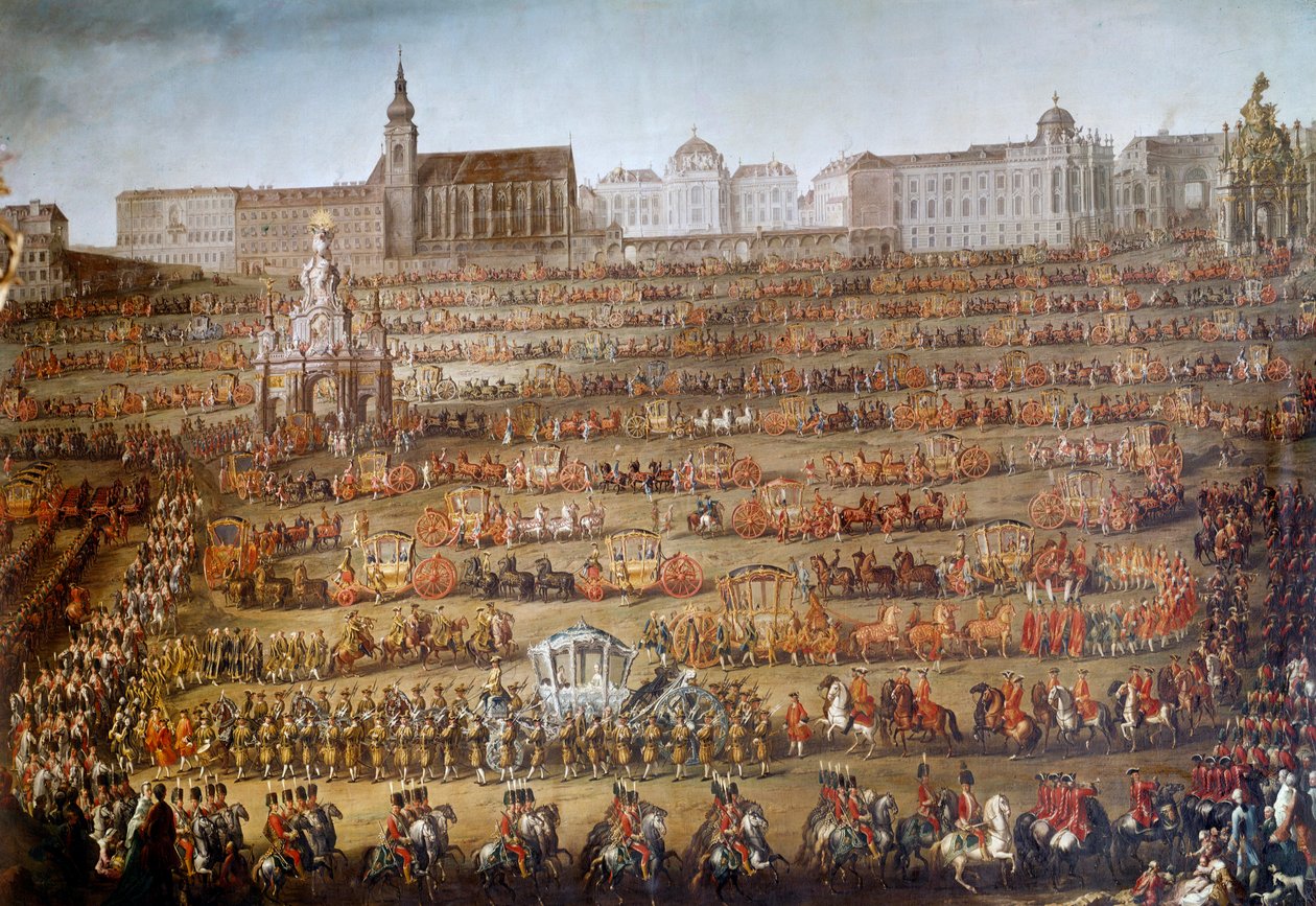 Entrance of Mary Isabella of Bourbon Parma to Vienna by Martin Meytens the Younger