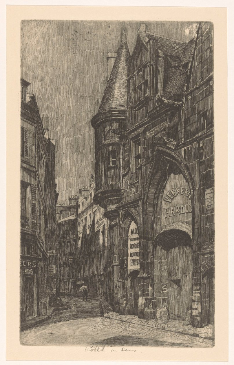 Street View with the Hôtel de Sens in Paris by Martin Monnickendam