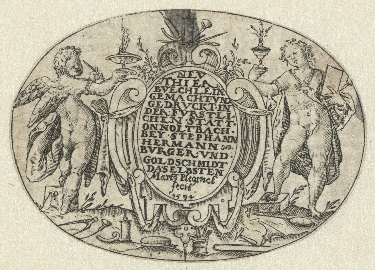 Title Page: Nev Thier Bvechlein (Nev Thier Bvechlein) by Martin Pleginck