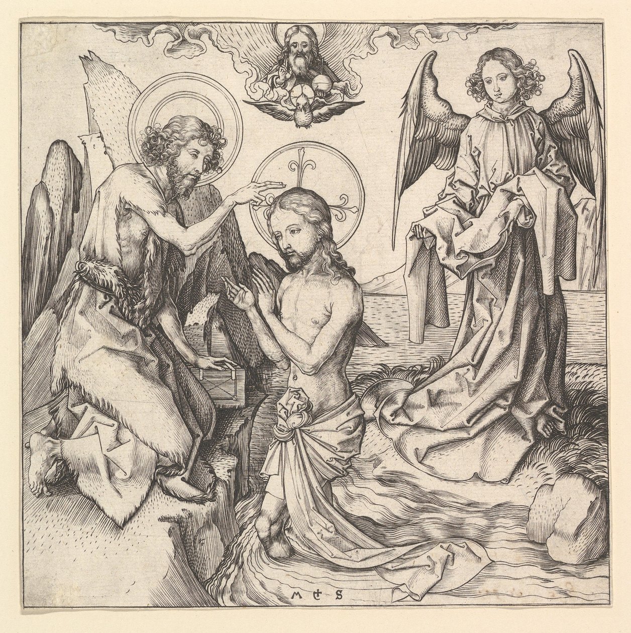 Baptism of Christ, ca. 1470-1474 by Martin Schongauer