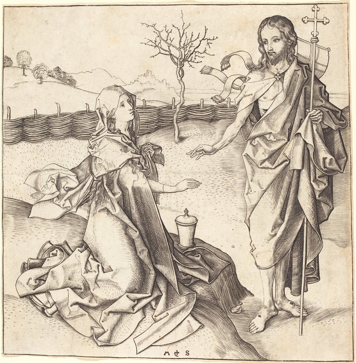 Christ Appearing to Mary Magdalene by Martin Schongauer