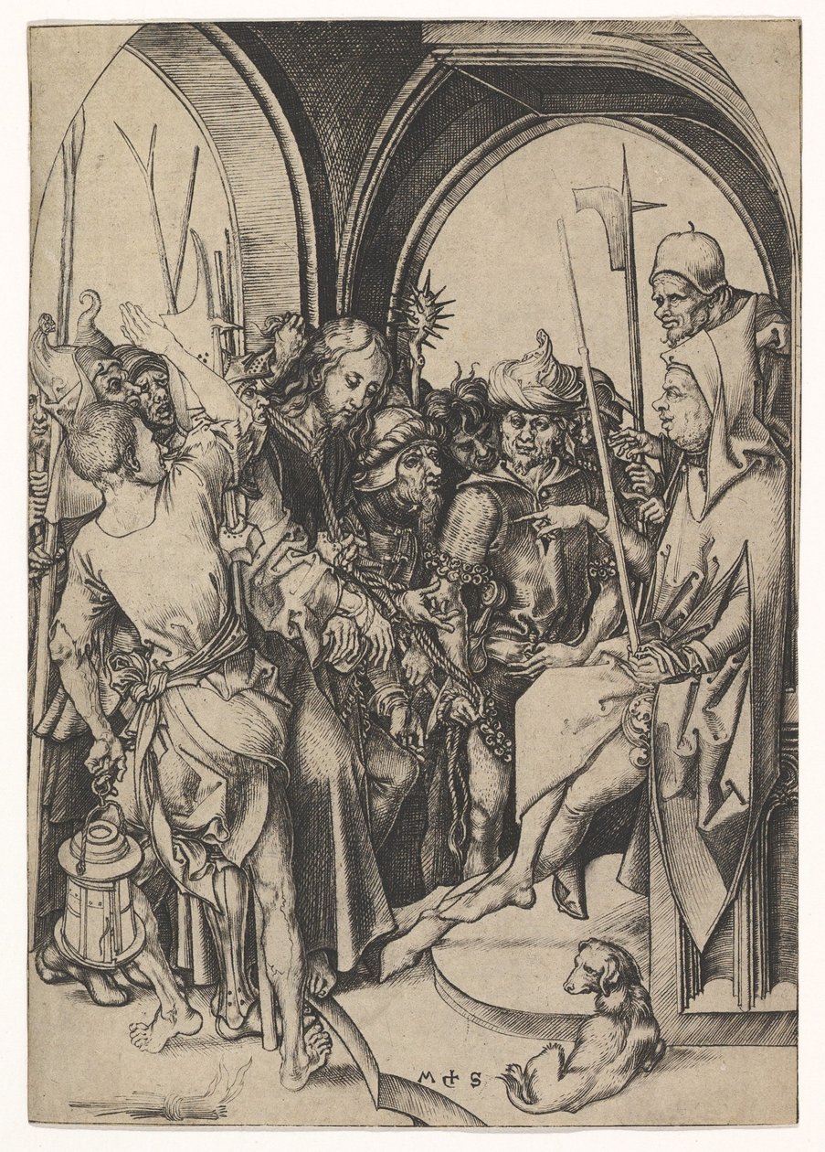 Christ before Annas, ca. 1435-1491 by Martin Schongauer