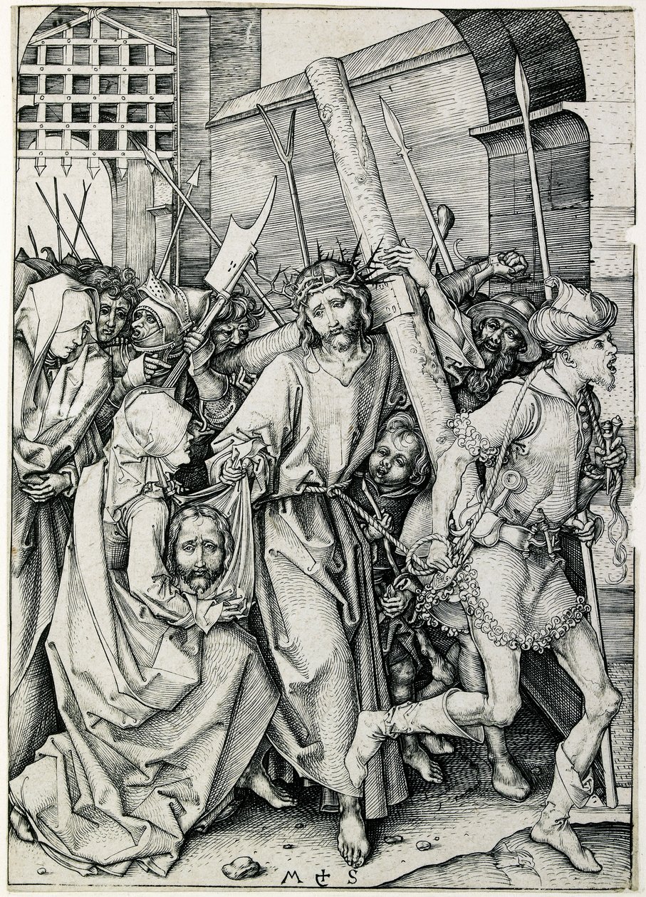 Christ carrying the cross, late 15th century by Martin Schongauer