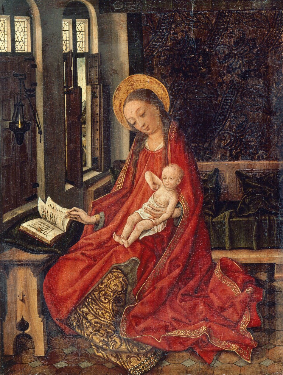 Madonna with Child in room, by Martin Schongauer by Martin Schongauer